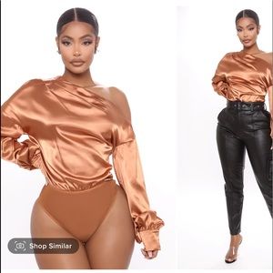 White Satin Body Suit NEW*